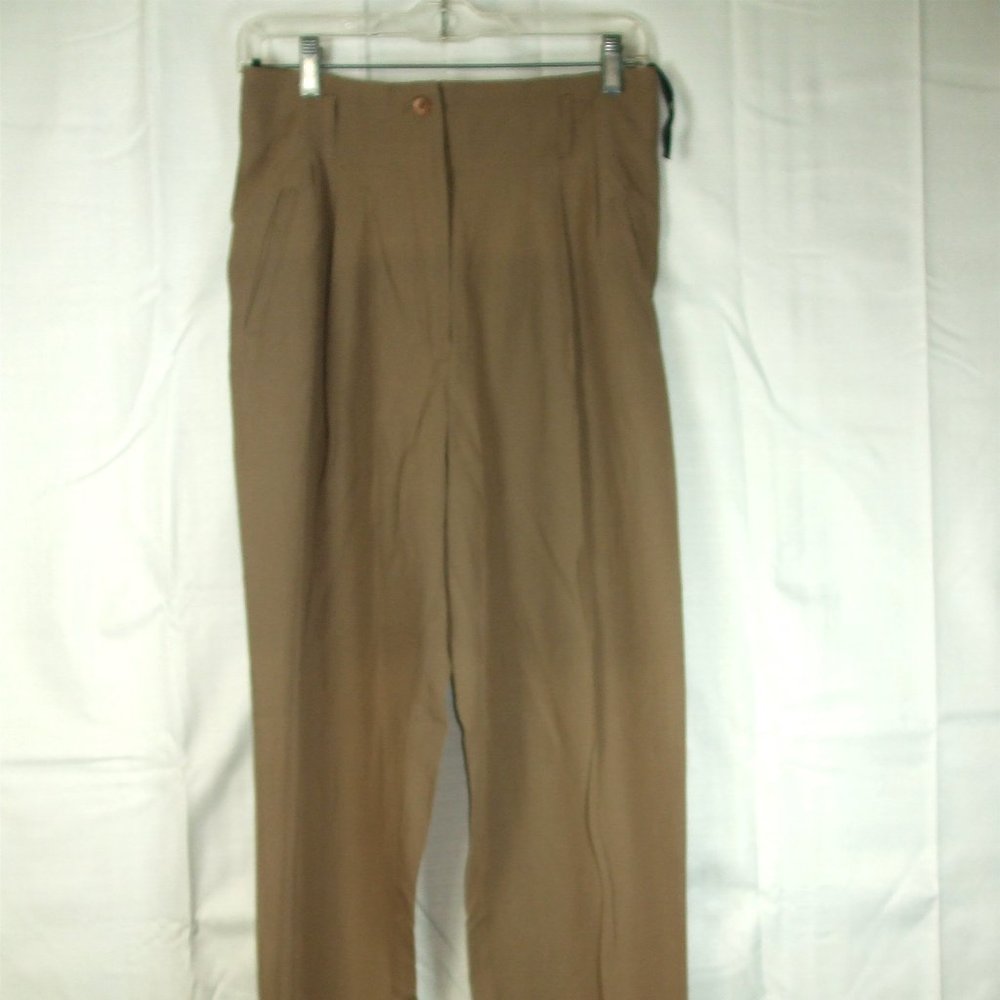 A.B.S. California High Waist Brown Pleated Women's Dress Pants Size Small